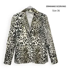 ERMANNO SCERVINO エルマンノ シェルヴィーノ レオパード テーラード ジャケット 豹柄 Size36のサムネイル