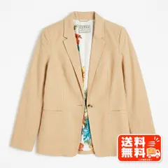 GUESS ゲス リネン混 ストライプ テーラードジャケット ベージュのサムネイル