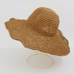 新品未使用 ヘレンカミンスキー ラフィアハット ワイヤー コサージュ
