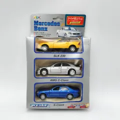 メルセデスベンツ 3台セット SLK/AMG Cクラス/Sクラス WELLY 1/36-1/38のサムネイル