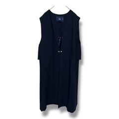 yori ネイビー ロングベスト フリルデザイン - メルカリ