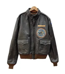 トイズマッコイ TOYS McCOY TYPE A-2 Military MARILYN MONROE マリリンモンロー フライト レザージャケット ミリタリー ペイント 茶色 TMJ1713 サイズ44 ジャケット プリント ブラウン 104MT-3221のサムネイル