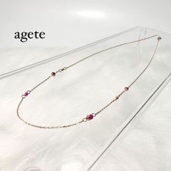アガットagete ♡ サファイアトパーズ ネックレス 10K マルチカラー
