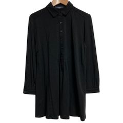 marimekko マリメッコ ロングシャツ チュニックXS 白黒バイカラー 