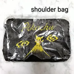 新品　ポケモン　スカジャン　ショルダー　ピカチュウ　サコッシュ　　刺繍　　pokémon time　 黒 ピカチュウ　　バッグ　バックのサムネイル