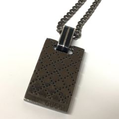 廃盤 希少 グッチ ディアマンテ ネックレス ガンメタルシルバー