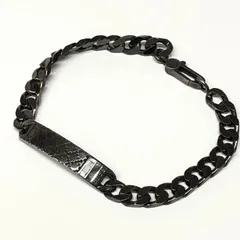 m001 C3 グッチ GUCCI ディアマンテ ブレスレット ガンメタ 燻し加工 腕周り19.5cm シルバーのサムネイル