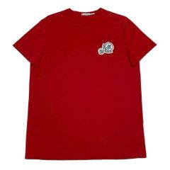 モンクレール ダブルロゴ L 赤 レッド Tシャツ 5S586 - メルカリ