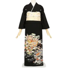 礼装用　黒留袖　貝桶に松竹梅　着物単品　【結婚式、披露宴などの祝い事に】旧レンタル商品のサムネイル