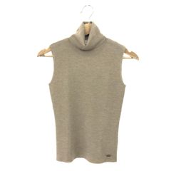 試着のみ】 AKRIS アクリス ラメ ニット ベスト ノースリーブ ベージュ