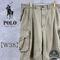 P001【Polo Ralph Lauren】カーキ カーゴショーツ ミリタリー〔38〕のサムネイル
