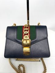□ a1993 GUCCI【グッチ】ワンピース シェリーライン リボン ビジュー