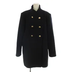 ザラ ZARA コート XL 紺色 ネイビー ダブルブレスト スタンドカラー 長袖 /LPのサムネイル