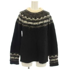 美品 バトナー ノルディック柄 ニットカーディガン モヘヤ アルパカ 1