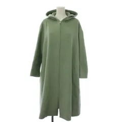 ヨリ yori フーディーコート ロング ジップアップ Aライン ウール 36 グリーン YR1725-063AT /BMのサムネイル