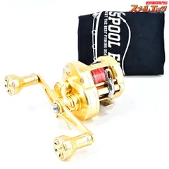 ★☆【シマノ】 23カルカッタコンクエスト MD 300XG 夢屋25ダブルハンドルアルミノブ 60mmゴールド装着 SHIMANO ★☆m45529のサムネイル