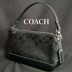 新品 COACH 6094 アクセサリーポーチ キャンバス 黒 シグネチャー