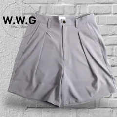 WHO'S WHO gallery フーズフーギャラリー W.W.G ワンタック ストレッチ ワイド ショーツ ショートパンツ ハーフパンツ グレー F▲004▼00130k11のサムネイル