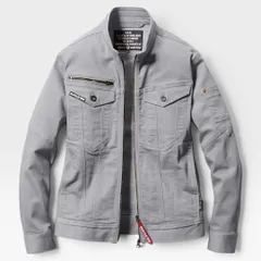 BURTLE バートル  5001 ジャケット(ユニセックス) 秋冬用  60 アッシュグレー ストレッチ デニム  新品 未使用【アウトレット品】のサムネイル