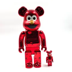 BE@RBRICK エルモ クリアクローム Ver. 100％ ＆ 400％ ベアブリック セサミストリート メディコムトイ 外箱付き 訳あり 【FJ0609】