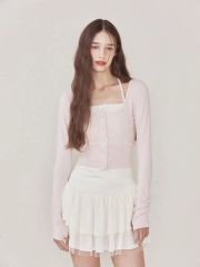 Notre émor blooming Frill Knit ピンク 完売品 - メルカリ