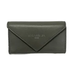 BALENCIAGA(バレンシアガ) キーケース ペーパー 499204 ダークグレー 6連フック/キーリング付き レザーのサムネイル