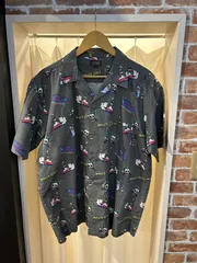 A-1974 MAUI&SONS アロハシャツ シャツ 半袖 スカル グレー 綿 サイズXLのサムネイル