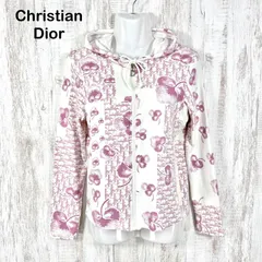00s Christian Dior クリスチャンディオール ガリアーノ期 トロッター ロゴ総柄 ジップアップ パーカー ピンク y2kのサムネイル