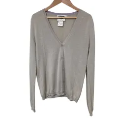 良品 JIL SANDER ジルサンダー カシミヤシルク Vネック ニットカーディガン サイズ38 ベージュ レディース 古着 中古 USEDのサムネイル