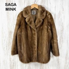 ボリューム感◎ 銀SAGA 毛皮コート フォックスファー 肉厚女優襟 X L