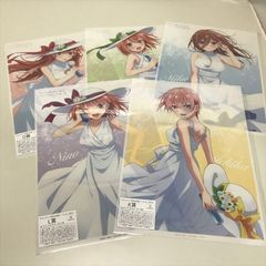 X3292 ◆ 오등분의 신부 라무네와, 여름의 날 A3 사이즈 클리어 포스터 5종 세트
