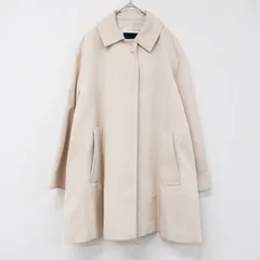 ◎Drawer ドゥロワー オーバーコート ミドル丈 ステンカラー シルク コットン ピンクベージュ 日本製 レディース 36 b01706のサムネイル