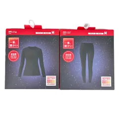 ユニクロ UNIQLO 超極暖ヒートテック ブラック 上下セット M  クルーネックT長袖 レギンス十分丈