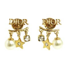 Dior ピアス 星 パール クリスタル ゴールド - メルカリ