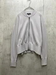 新品 COMME CA ISM コムサイズム 梨地素材 シャリ感 長袖 スプリングニット ブルゾン ジャケット size7/ライトグレー ■◇ レディースのサムネイル