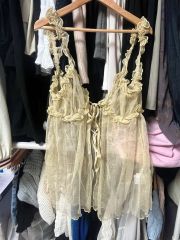 IVEレイ着用 ZARA レース キャミソール M グリーン - メルカリ
