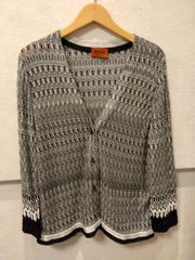極美品！ミッソーニ ！ジグザグ柄カーディガンアンサンブル！オレンジ