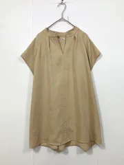 Emma Taylor エマテイラー イージーケア2WAYGOLDホックキーネック ブラウス シャツ sizeF/ベージュ ■◆ レディースのサムネイル