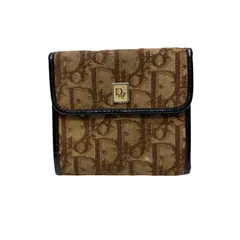 4782 Christian Dior クリスチャンディオール 三つ折り財布 総柄 キャンバス トロッター ブラウンのサムネイル