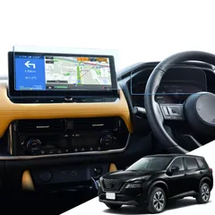 新品 LANTU 日産 エクストレイル t33 4代目 用 【ナビ+メーター フィルム 2 枚セット】 「全面保護」12.3インチ ナビ ガラス フィルム 保護フィルム 指紋防止 キズ防止 貼付簡単 自己吸着タイプ 気泡ゼロ 高感度タッチ 汚れ防止 SNT33のサムネイル