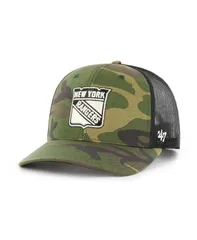 47 ブランド メンズ アクセサリー 帽子 47 Brand Mens Camo Black New York Rangers Trucker Snapback Hat Camo Black ブラック