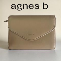 agnès b. ベージュ 二つ折り財布 agnes b. 二つ折り財布 ベージュ - メルカリ