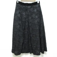 良品 FOXEY NEW YORK フォクシーニューヨーク コレクション ジャガード ベロア ロングスカート 36218 サイズ38 ブラック レディース 古着 中古 USEDのサムネイル