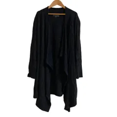 美品 BAREFOOT DREAMS ベアフットドリームス BAMBOO CHIC LITE CALYPSO WRAP 436 ロングカーディガン Sサイズ ブラック レディース 古着 中古 USEDのサムネイル
