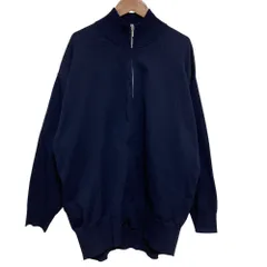 新品同様 mizuiro ind ミズイロインド zip wide knit ジップアップ ワイド ニットジャケット 3-220081 ネイビー レディース 古着 中古 USEDのサムネイル