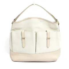 新品同様 LANVIN COLLECTION ランバンコレクション レザー×キャンバス ワンショルダーバッグ ベージュ系 レディース 古着 中古 USEDのサムネイル