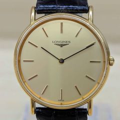 LONGINES メンズ 手巻き腕時計 ゴールドカラー スクエアケース - メルカリ