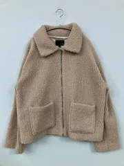 HK WORKS LONDON エイチケーワークスロンドン ブルゾン LL ベージュ ボア 無地 ミドル丈 フードなし ジップアップ レディースのサムネイル