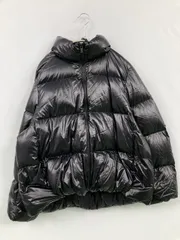 UNIQLO ユニクロ ダウンジャケット/コート XL ブラック ナイロン 無地 ショート丈 フードなし ジップアップ ミドル丈 レディースのサムネイル