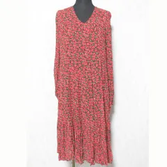 美品 ne Quittez pas ヌキテパ フラワープリント ワンピース 010492955 レッド レディース 古着 中古 USEDのサムネイル